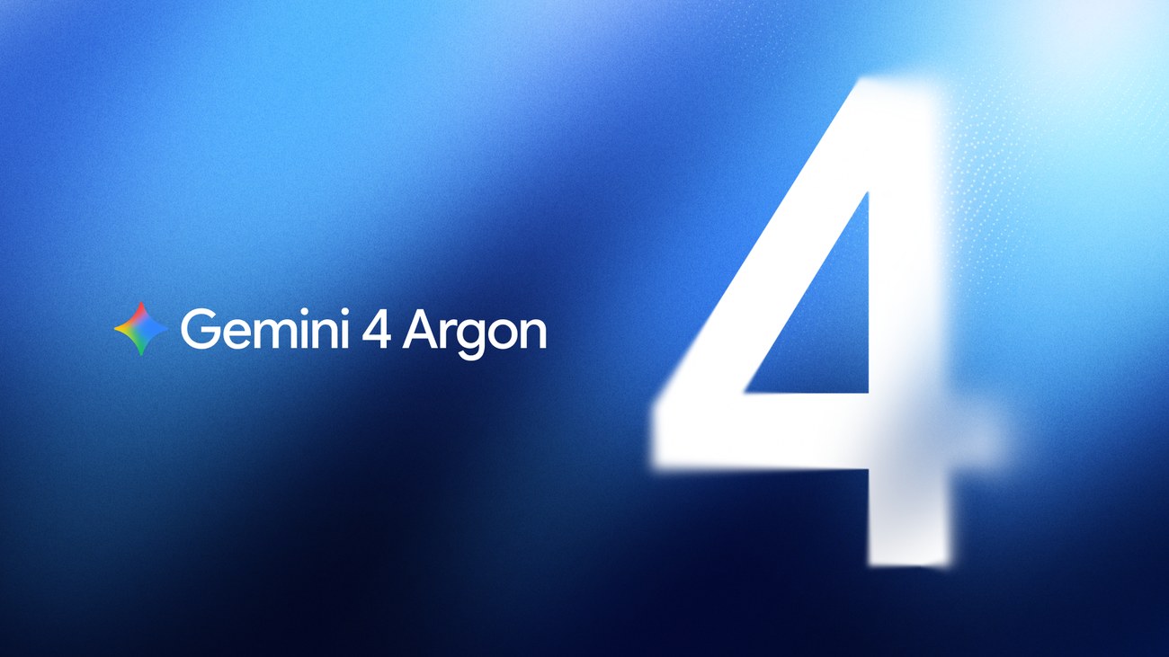 Google key art for the Gemini 4 Argon model announcement